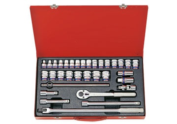 1/2" bộ tuýp 33 chi tiết hệ mét Kingtony 4034MR 1/2" bộ tuýp 33 chi tiết hệ mét Kingtony 4034MR