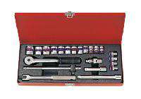3/8” bộ tuýp 22 chi tiết  hệ mét Kingtony 3023MR04
