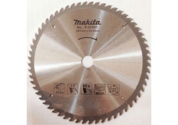 255 x 25.4 x 60T Đĩa cưa gỗ hợp kim 60 răng Makita P-67991 255 x 25.4 x 60T Đĩa cưa gỗ hợp kim 60 răng Makita P-67991