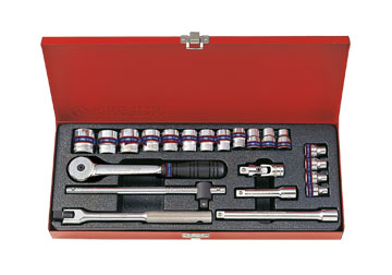 3/8' bộ tuýp 22 chi tiết  hệ mét Kingtony 3023MR04